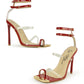 high heel sandal with ankle straps